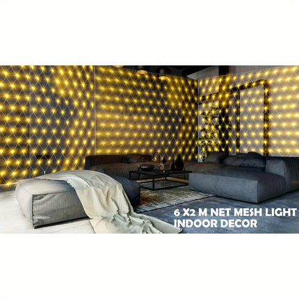 6X2m Large Net Fairy String Lights for Bushes Plug in, 300LEDs Outdoor Net Lights Mesh Lights Garden Tree Lights,, Connectable, with Remote Timer for Xmas Yard