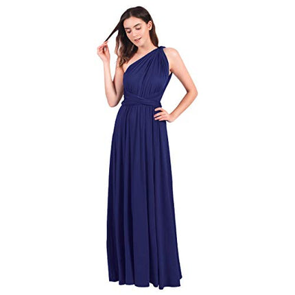 Womens Sexy Convertible Multi Way Wrap Transformer Solid Cocktail Off Shoulder Wedding Bridesmaid Evening Long Maxi Dress Floor Length Bandage Pageant Prom Ball Gowns