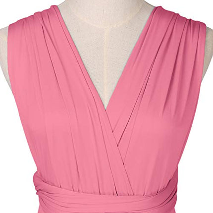 Womens Sexy Convertible Multi Way Wrap Transformer Solid Cocktail Off Shoulder Wedding Bridesmaid Evening Long Maxi Dress Floor Length Bandage Pageant Prom Ball Gowns