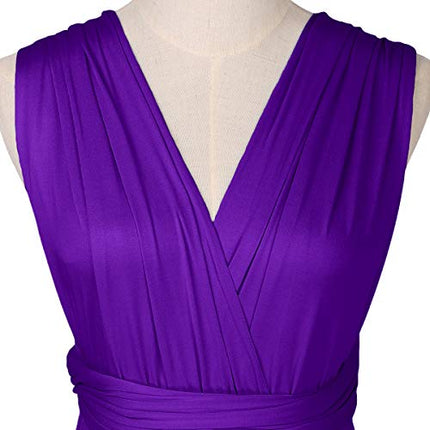 Womens Sexy Convertible Multi Way Wrap Transformer Solid Cocktail Off Shoulder Wedding Bridesmaid Evening Long Maxi Dress Floor Length Bandage Pageant Prom Ball Gowns