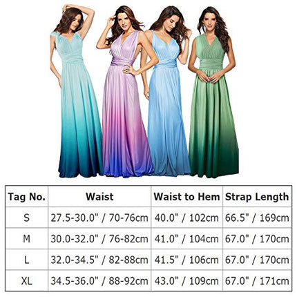 Womens Sexy Convertible Multi Way Wrap Transformer Solid Cocktail Off Shoulder Wedding Bridesmaid Evening Long Maxi Dress Floor Length Bandage Pageant Prom Ball Gowns