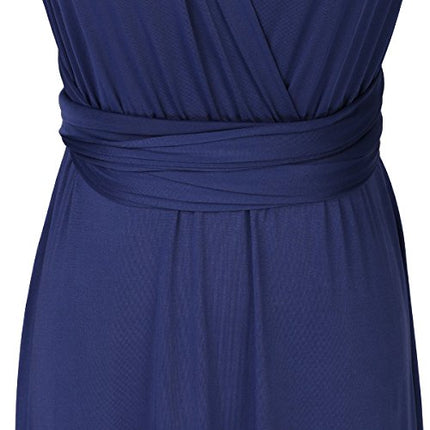 Womens Sexy Convertible Multi Way Wrap Transformer Solid Cocktail Off Shoulder Wedding Bridesmaid Evening Long Maxi Dress Floor Length Bandage Pageant Prom Ball Gowns