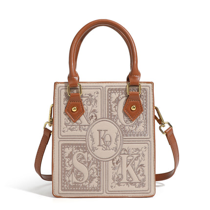 Early Autumn Popular Embroidered Portable Small Square Messenger Bag