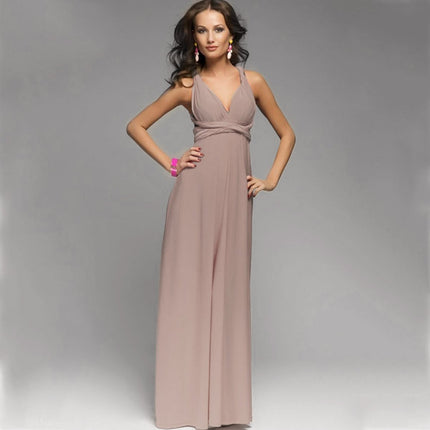 Womens Sexy Convertible Multi Way Wrap Transformer Solid Cocktail Off Shoulder Wedding Bridesmaid Evening Long Maxi Dress Floor Length Bandage Pageant Prom Ball Gowns