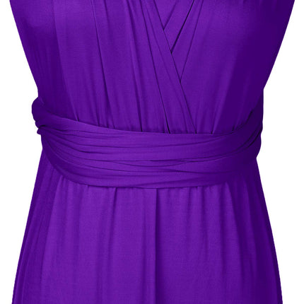 Womens Sexy Convertible Multi Way Wrap Transformer Solid Cocktail Off Shoulder Wedding Bridesmaid Evening Long Maxi Dress Floor Length Bandage Pageant Prom Ball Gowns