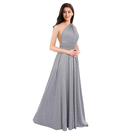 Womens Sexy Convertible Multi Way Wrap Transformer Solid Cocktail Off Shoulder Wedding Bridesmaid Evening Long Maxi Dress Floor Length Bandage Pageant Prom Ball Gowns