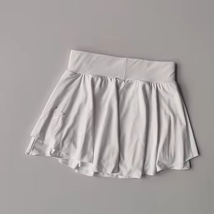 Sports Skirt Fake Two-Piece Running Skirt Womensummer Quick Drying Hip Covering Light Proof Breathable Tennis Yoga Skirt Pants