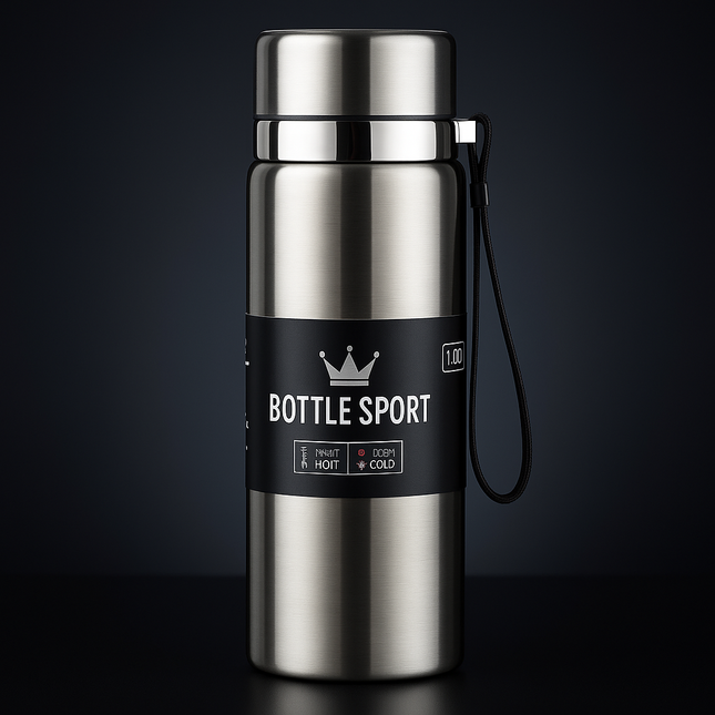 1L Thermal Water Bottle – Stainless Steel Vacuum Flask, Hot & Cold Insulated Thermos Bottle for Water, Tea & Coffee