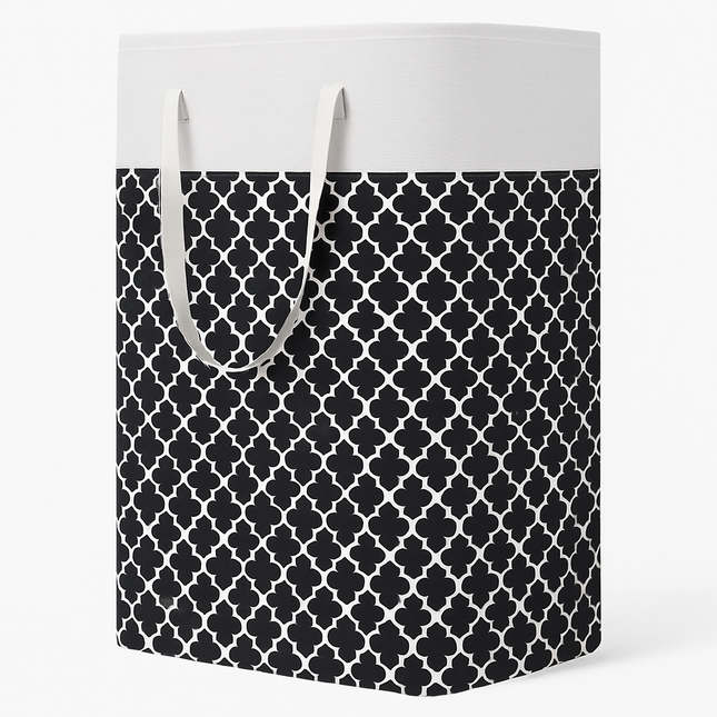 75L Large Laundry Basket with Extended Handle – Foldable Dirty Clothes Storage Bag, Gray Laundry Hamper for Bathroom, Bedroom, Dorm & Laundry Room