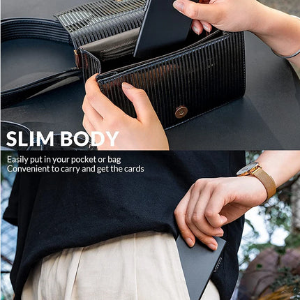 2022 New Card Wallet for Men Credit Card Holder RFID Blocking Pop Up Card Holder Women Minimalist Aluminum Smart Wallet