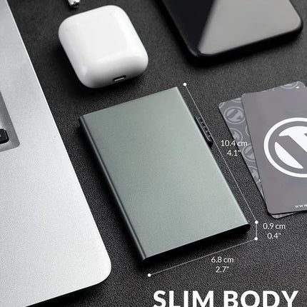 2022 New Card Wallet for Men Credit Card Holder RFID Blocking Pop Up Card Holder Women Minimalist Aluminum Smart Wallet