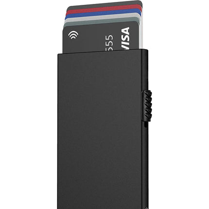 2022 New Card Wallet for Men Credit Card Holder RFID Blocking Pop Up Card Holder Women Minimalist Aluminum Smart Wallet