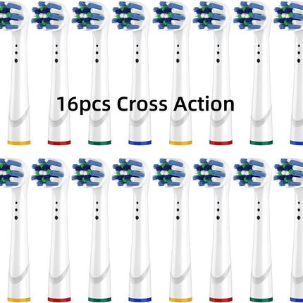 16/20PCS Brush Head nozzles for Oral B Electric Toothbrush Replacement Head Refill Sensitive Floss Cross Action for Oralb