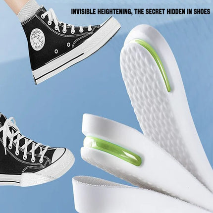 1Pair Height Increase Insole for Feet Comfort Plantar Fasciitis Shoes Insoles Men Women Sports Air Shock Absorbing Shoe Pads