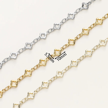 1Meter/Pack 5.5MM 14/18K Gold Plated Brass Rhombus Chain For Jewelry Making Necklace Bracelets Chain Jewelry Making Supplies