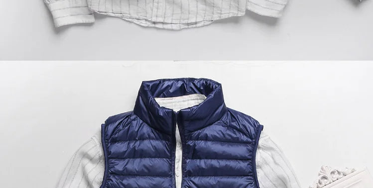 Coat Ultralight Sleeveless Puffer Vest Jacket Ultra Thin Warm Lightweight Down Jacket Waistcoat Winter Men Duck Down Vest Coats