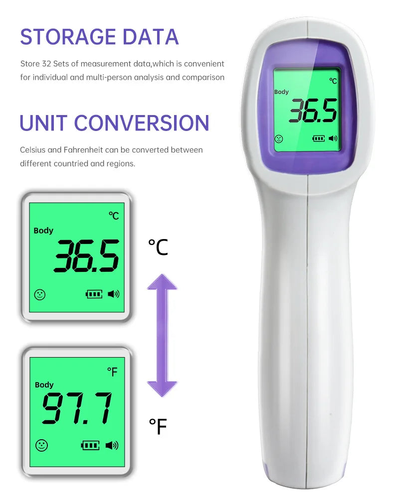 Infrared Fever Thermometer Medical Household Digital LCD Infant Adult Non-contact Laser Body Temperature Ear Thermometer