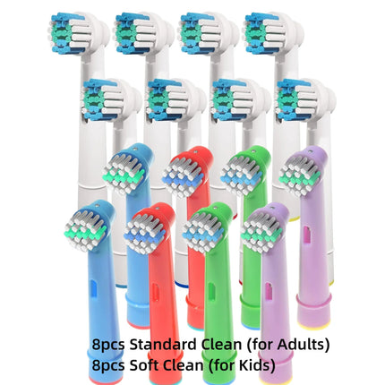 16/20PCS Brush Head nozzles for Oral B Electric Toothbrush Replacement Head Refill Sensitive Floss Cross Action for Oralb