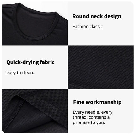 2/6 Pack Plus Size Men's Quick-drying Short-sleeved Shorts Suit Men's Leisure Sports Running Fitness T-shirt Joker Shorts Teen