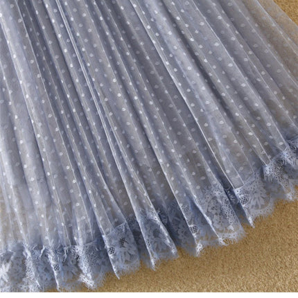 Tutu Tulle Long Maxi Skirt Women Fashion 2023 Korean Cute Pink High Waist Pleated Skirt Mesh Female Lady Aesthetic Faldas