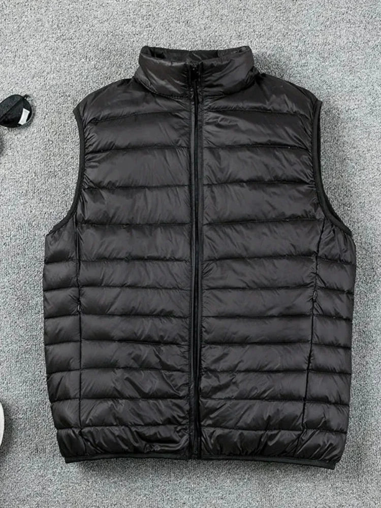 Coat Ultralight Sleeveless Puffer Vest Jacket Ultra Thin Warm Lightweight Down Jacket Waistcoat Winter Men Duck Down Vest Coats