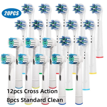 16/20PCS Brush Head nozzles for Oral B Electric Toothbrush Replacement Head Refill Sensitive Floss Cross Action for Oralb