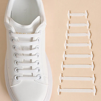 16pcs/lot Silicone Shoelaces No Tie Shoelaces 12 colors Elastic Lace Shoelace Creative Lazy Silicone Laces Rubber Lace