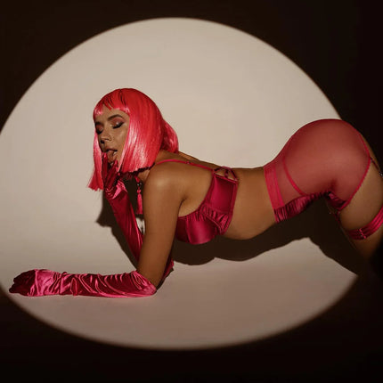 Yimunancy Choker Tassel Sexy Lingerie Set Women 5-Piece Club Brief Underwear Set Garter Kit