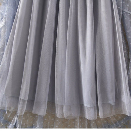 Tutu Tulle Long Maxi Skirt Women Fashion 2023 Korean Cute Pink High Waist Pleated Skirt Mesh Female Lady Aesthetic Faldas