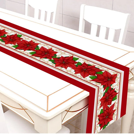 2024 Christmas Table Runners Merry Christmas Decoration for Home Tablecloth Table Cover Xmas Gifts Navidad Noel New Year 2025