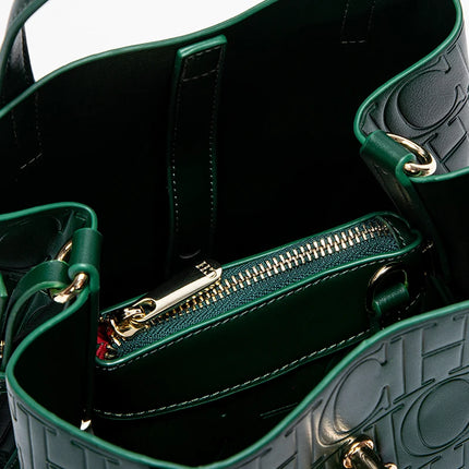 Classic Style Fashion Retro Craft New 2024 Women'S Handbag Letter Printed Metal Accessories Large Capacity Solid Color