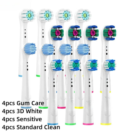 16/20PCS Brush Head nozzles for Oral B Electric Toothbrush Replacement Head Refill Sensitive Floss Cross Action for Oralb