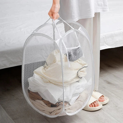1/3Pcs Dirty Clothes Basket Skeleton Ventilated Foldable Easy Storage Portable Large Capacity Clothes Basket