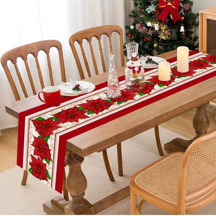 2024 Christmas Table Runners Merry Christmas Decoration for Home Tablecloth Table Cover Xmas Gifts Navidad Noel New Year 2025