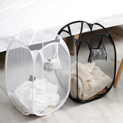 1/3Pcs Dirty Clothes Basket Skeleton Ventilated Foldable Easy Storage Portable Large Capacity Clothes Basket