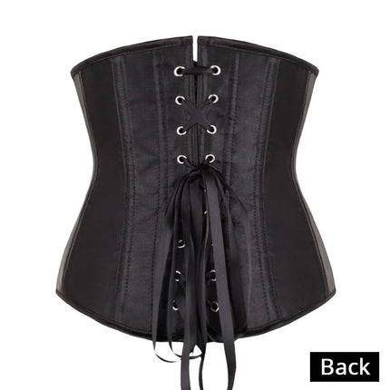 Underbust Corset Sexy Waist Slimming Corset Bustiers Body Shaper for Women Steampunk Lace-up Corset Belt Waist Trainer