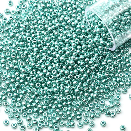 12Grams/Tube 2mm Metallic Seed Beads Japanese Round Glass Seedbeads For DIY Needlework Dress Adornment Sewing 1200pcs