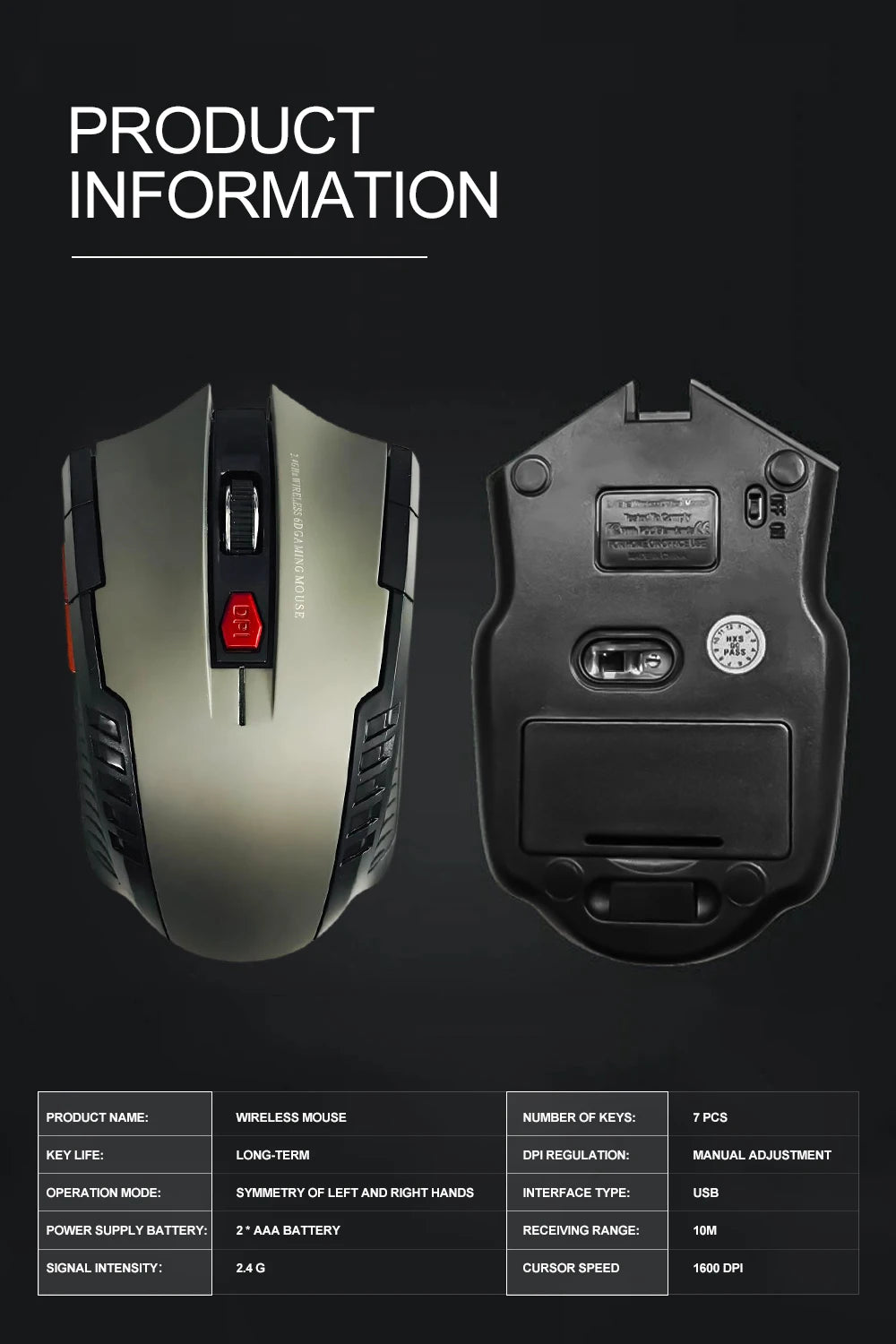 113 Battery Version Mini2.4 GHz Wireless Optical Mouse Portable Mouse Wireless USB Mouse Notebook Computer