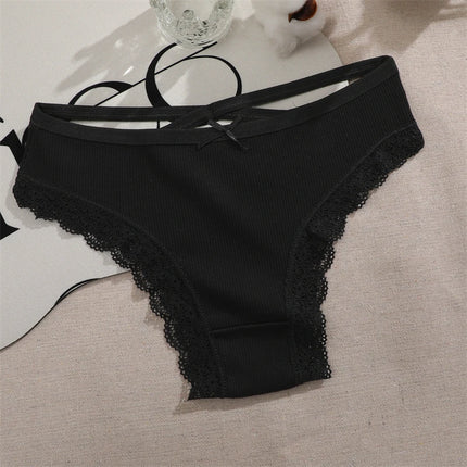 4PCS Women's Cotton Briefs Sexy Female Underpants Elasticity Comfortable Underwear Panties Lingerie S-XL  Solid Color Intimate