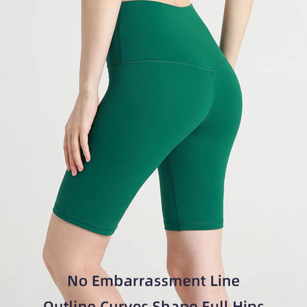 Summer new sans T line pure color yoga shorts Five-point Cycling Gym Run Sports Fitness Pants Tight Riding Shorts Women