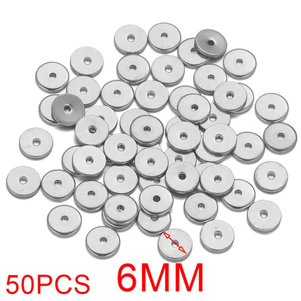 50pcs Stainless Steel Daisy Snowflake Flower Spacer Beads Gold Plated Loose Bead Cap for DIY Needlework Jewelry Making Bracelet