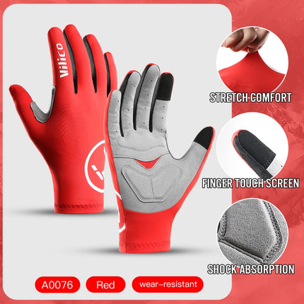 Touch Screen Long Full Fingers Half Fingers Gel Sports Cycling Gloves MTB Road Bike Riding Racing Women Men Bicycle Gloves