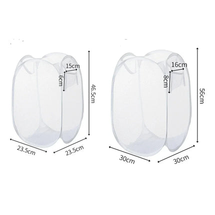 1/3Pcs Dirty Clothes Basket Skeleton Ventilated Foldable Easy Storage Portable Large Capacity Clothes Basket