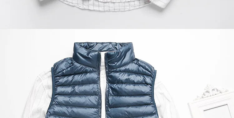 Coat Ultralight Sleeveless Puffer Vest Jacket Ultra Thin Warm Lightweight Down Jacket Waistcoat Winter Men Duck Down Vest Coats