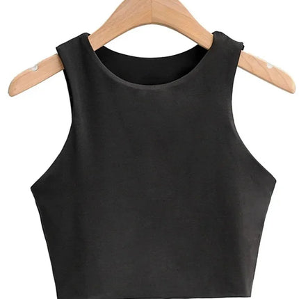 2023 Summer Fashion Women Sexy Slim Tops O-neck Sleeveless Double Nylon Ladies Good Quality Tank Tops 6 Colors