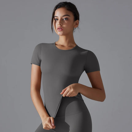 Yoga Vest Training Fitness Top Windproof Running Suit Solid Colour Cycling Fitness Quick Dry Women's Sweatshirt