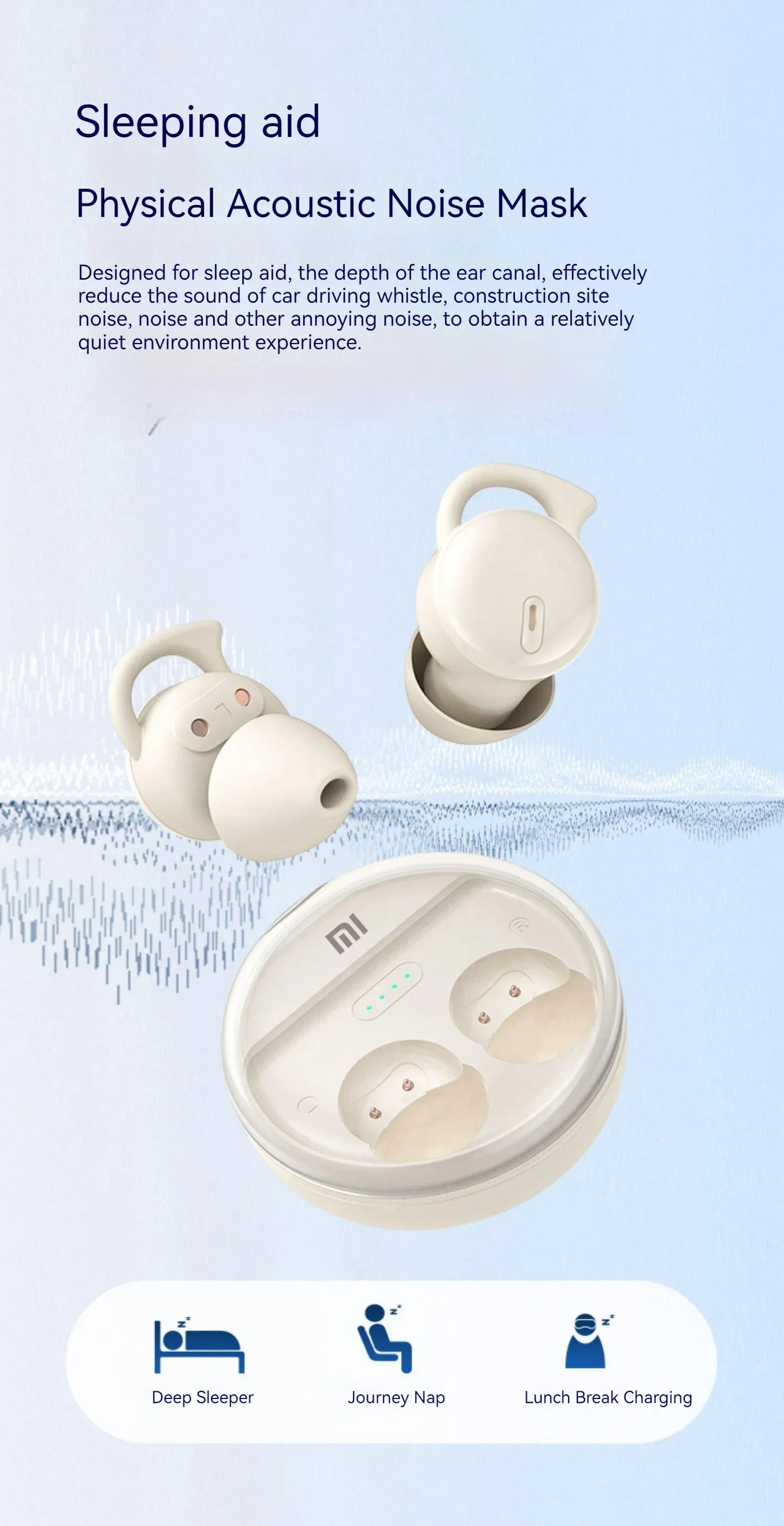 XIAOMI TWS Wireless Earbuds Bluetooth5.3 Sleeping Headphone Mijia Invisible Mini Earphone Noise Cancelling Comfortable Headset