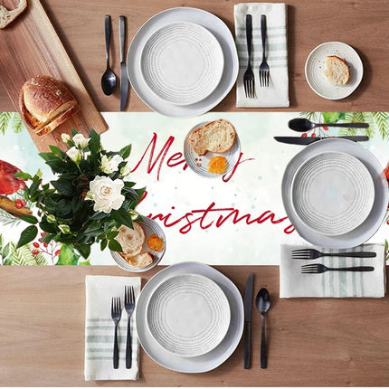 2024 Christmas Table Runners Merry Christmas Decoration for Home Tablecloth Table Cover Xmas Gifts Navidad Noel New Year 2025
