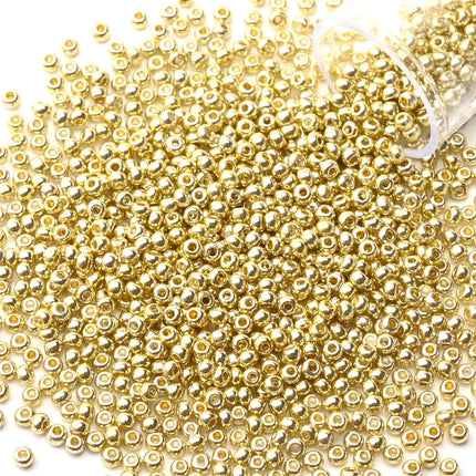 12Grams/Tube 2mm Metallic Seed Beads Japanese Round Glass Seedbeads For DIY Needlework Dress Adornment Sewing 1200pcs