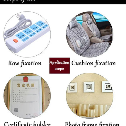 10Pcs Strong Self-Adhesive Hook and Loop Fastener Tape Rectangle Nylon Sticker Adhesive Tape With Strong Glue For DIY Craft